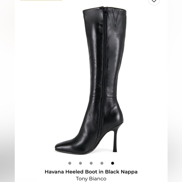 Tony Bianco Havana Black Nappa Heeled Boots - Picture 5 of 9
